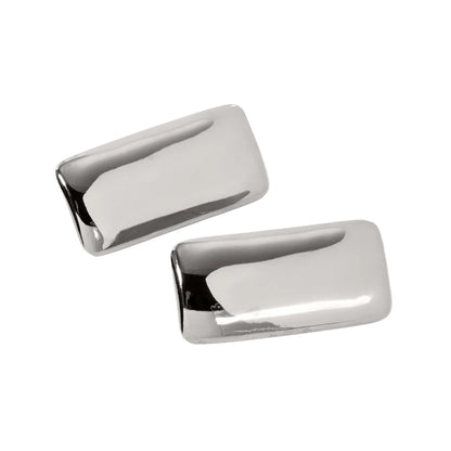 ARETES RECTANGULAR PLATEADO